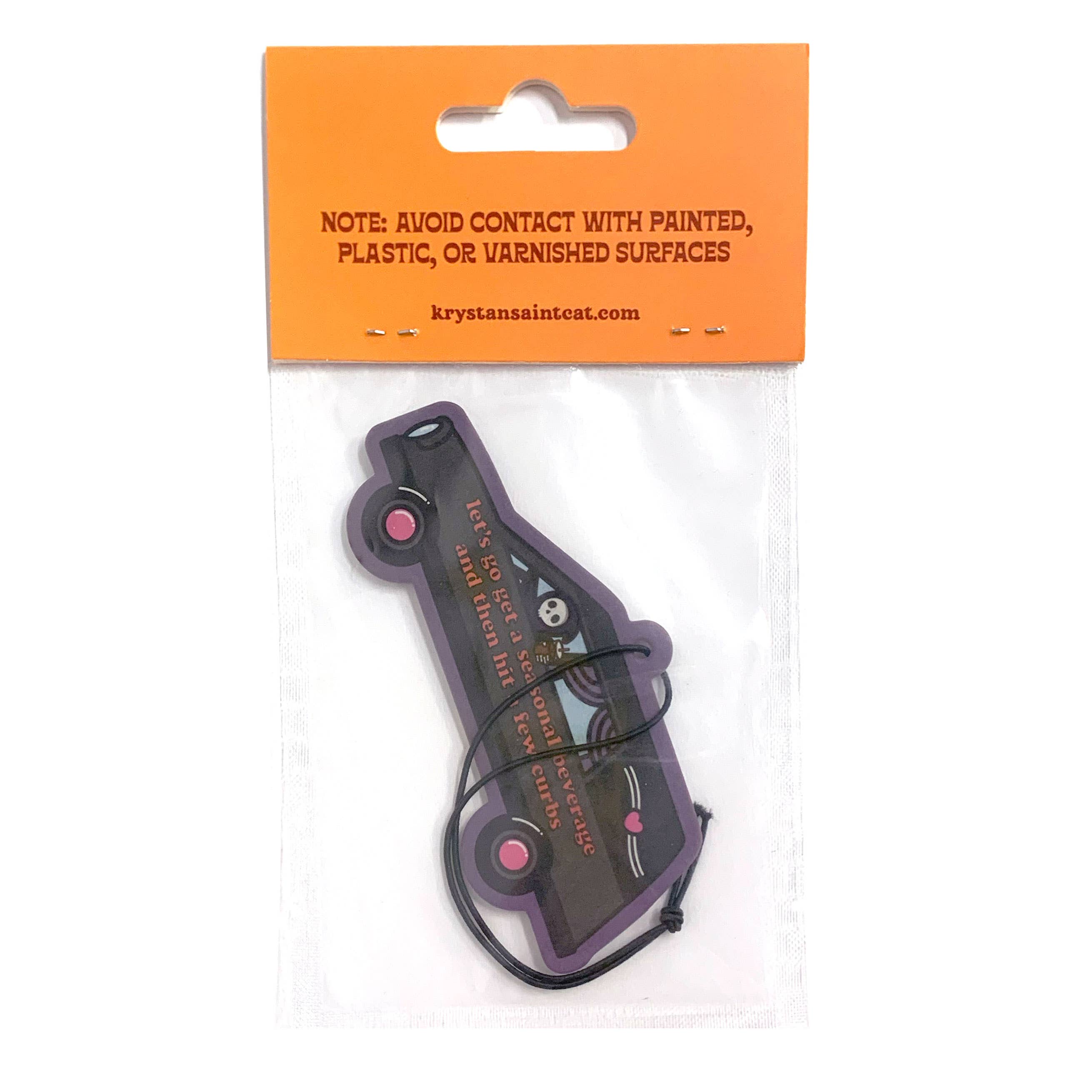 Krystan Saint Cat - Wholesale Car Freshener - Unisex - Grim Reaper Coffee Hit Curbs Pumpkin Spice Air Freshener3