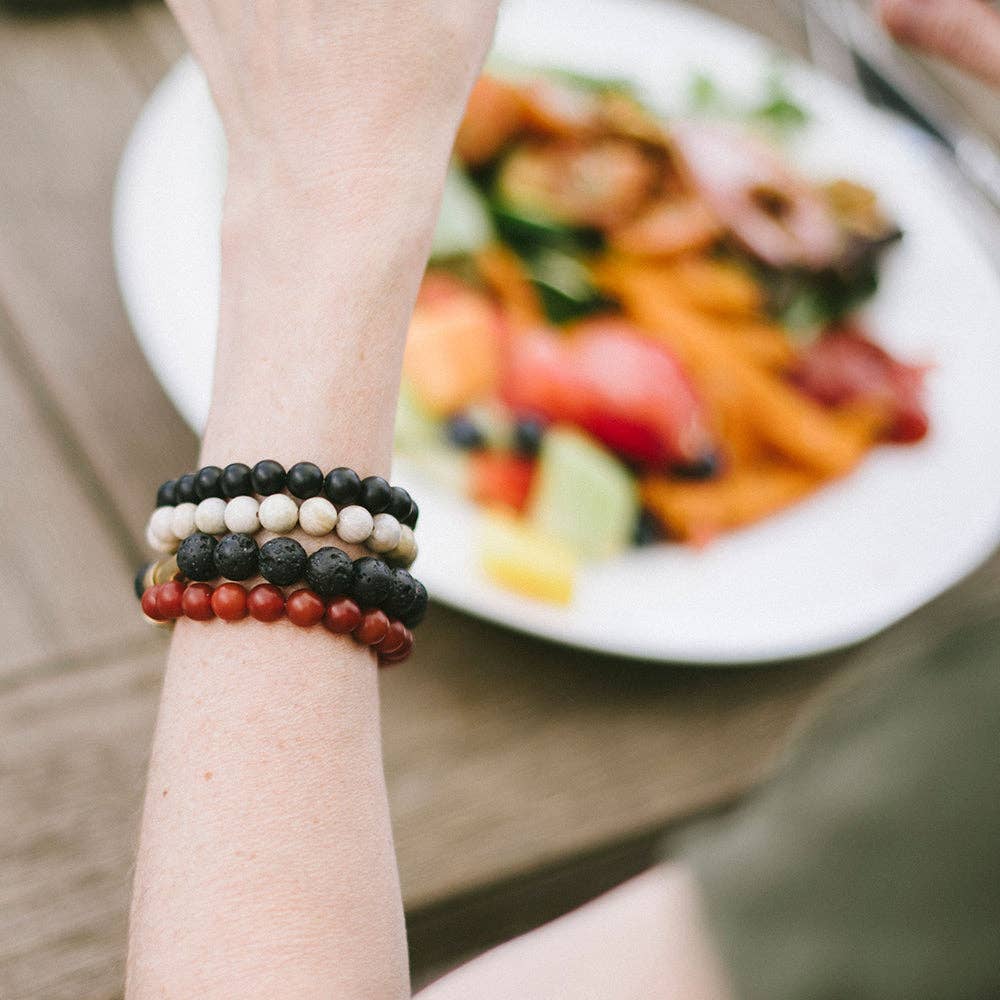 Wishbeads - Wholesale Beaded Bracelet - Black Lava Rock Intention Bracelet2