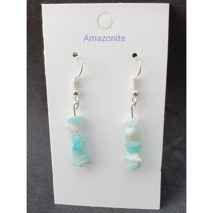 Amazonite Crystal Earrings for wholesale by Sweetpea Creations
