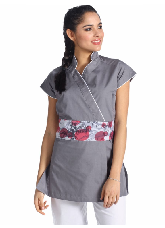 West Rose abbigliamento professionale - Wholesale Kimono - Women's - JASMINE FANTASY GRAY WORK KIMONO0