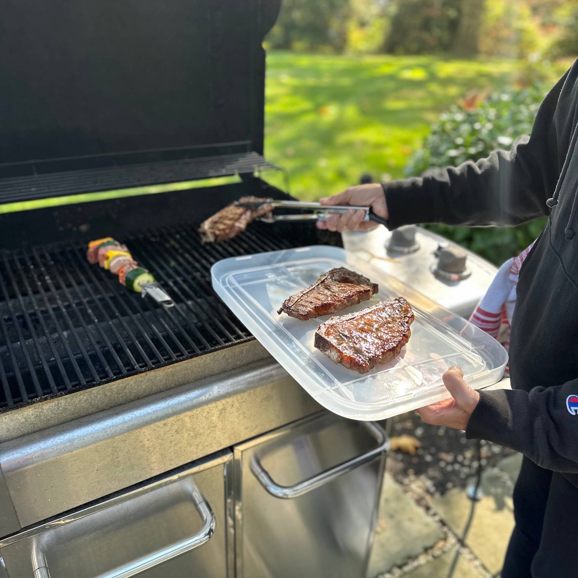 Fox Run Brands - Wholesale Grillpan/bakplaat - Outset Grill Prep Station met deksel, 15 „x 10" x 2,6"2