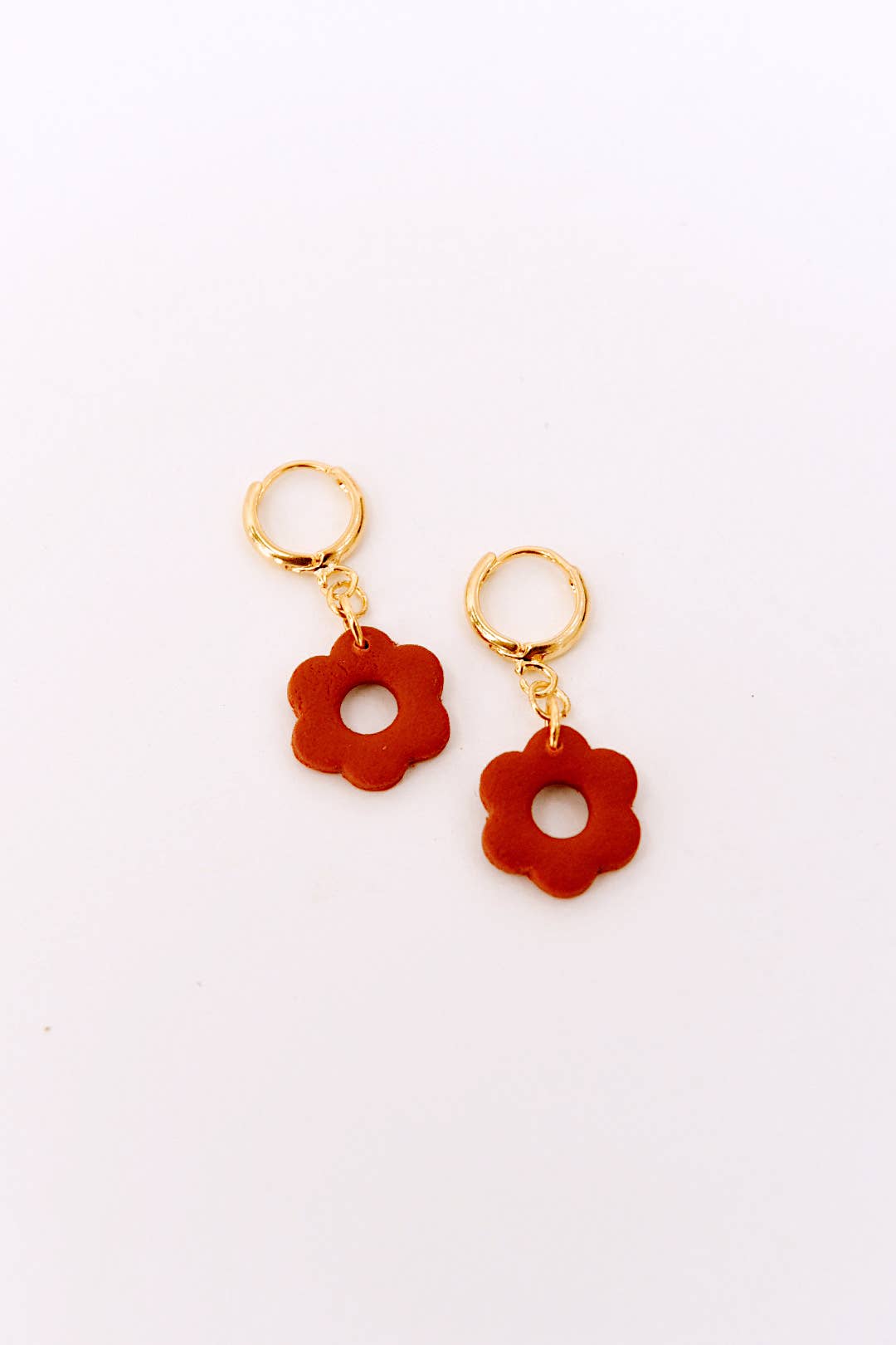 Golden Hour Designs - Wholesale Huggie Earrings - Handmade Clay Daisy Huggie Earrings6