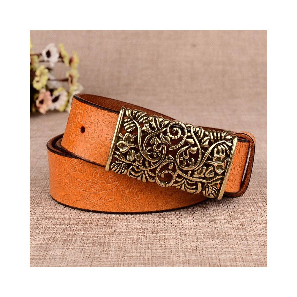 Sheer Trend - Wholesale Belt - Women's - Cowhide Genuine Leather Retro Fashion Belt2