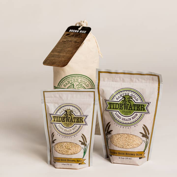 Tidewater Grain Company - Wholesale Rice - Santee Gold Long Grain Heirloom Rice - 2lb Retail Packaging1