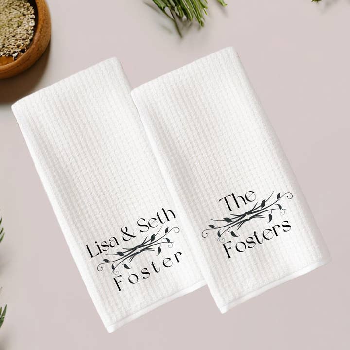 Wedding, Shower or Anniversary Gift For Couples | Classic Black & White Kitchen Decor | Personalized Custom Gift | Elegant Kitchen Decor for wholesale by Cottage & Club