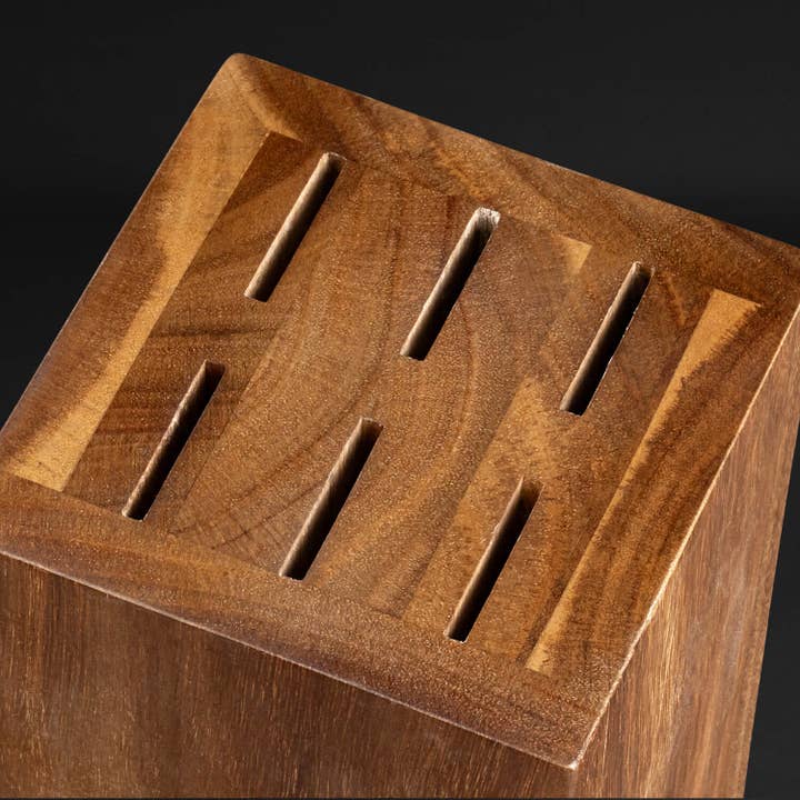 Senken Knives - Wholesale Knife Block - Acacia Hardwood Rotating Magnetic Knife Block