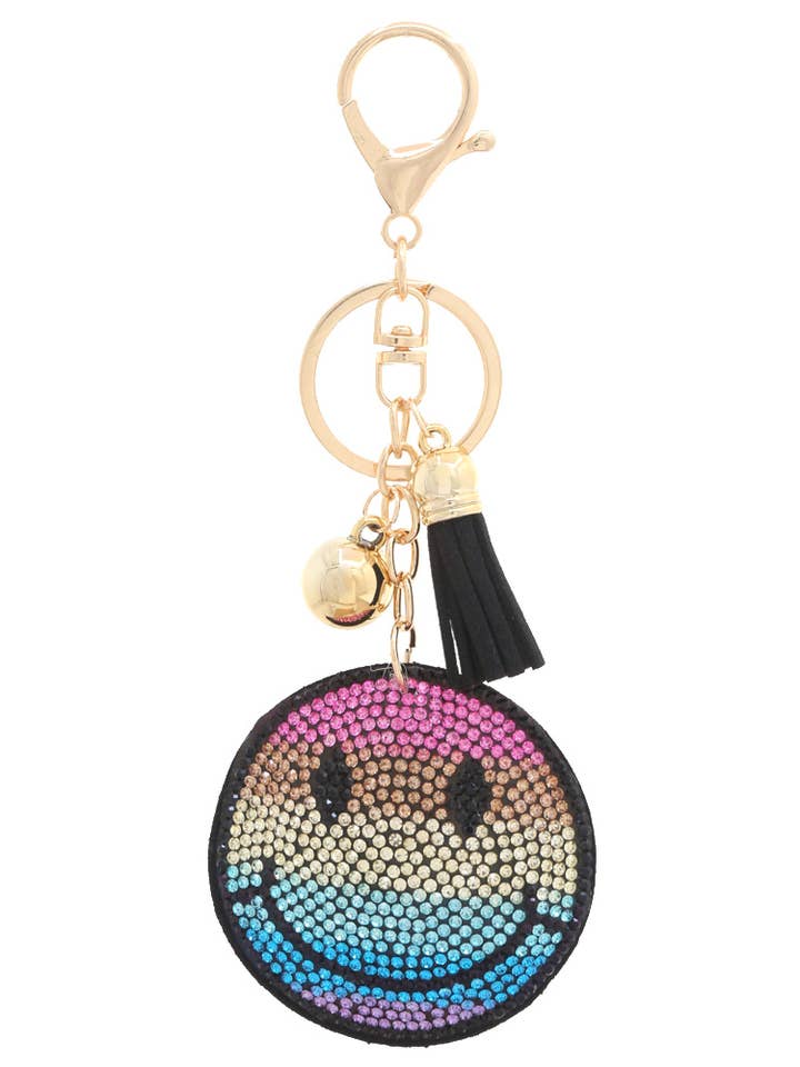 LYCKLIGT ANSIKTE RHINESTONE NYCKELRING KC444X-619 för wholesale av anbfashion