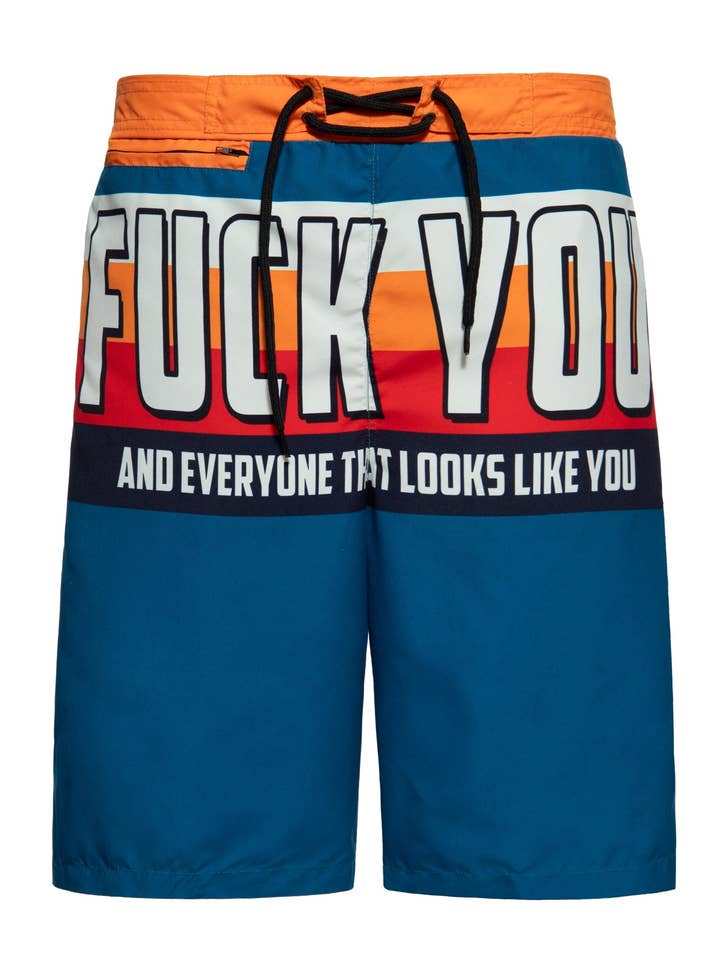 “Fuck-You” swim shorts for wholesale by KING KEROSIN