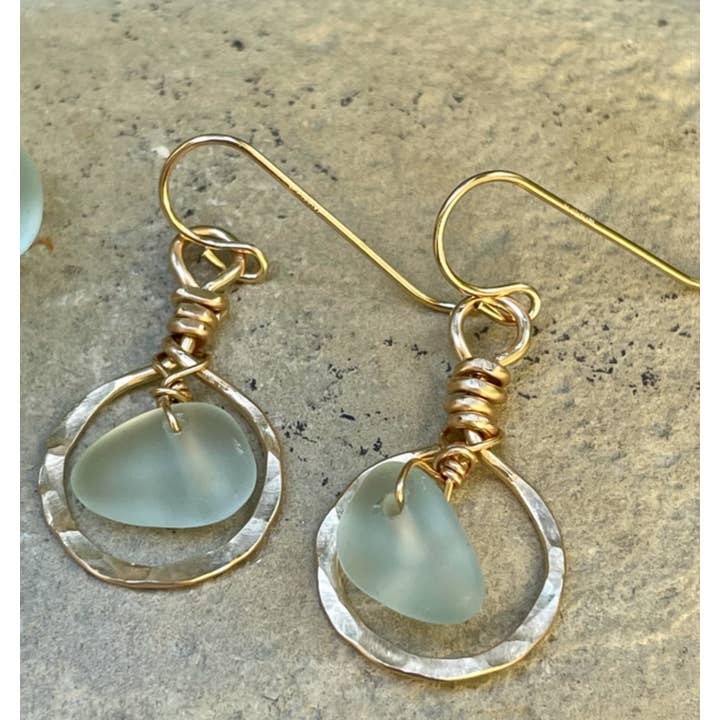Ocean Jewel Santa Barbara - Wholesale Hoop earrings - Tiny Seaglass Treasures
1
