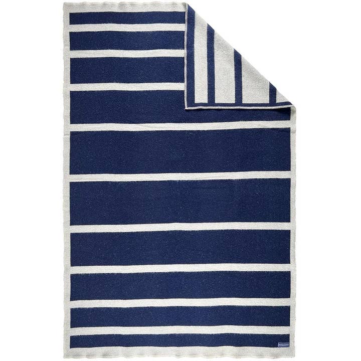 Faribault - Wholesale Throw Blanket - Reversible Framed Stripe Wool Throw