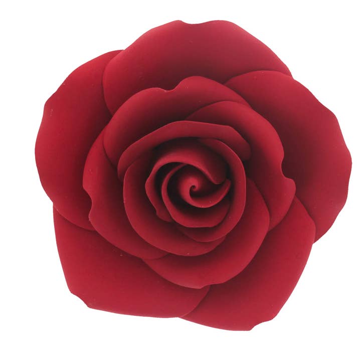 Jumbo Rose Sugar Cake Flowers by Global Sugar Art, Red for wholesale by Global Sugar Art