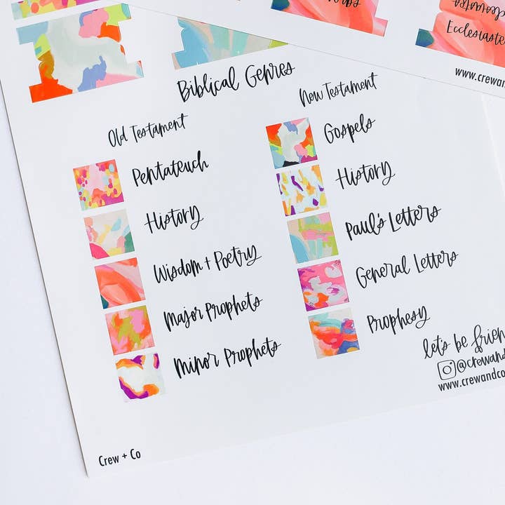 Crew + Co - Wholesale Sticker - Bible Tabs • Bright + Colorful