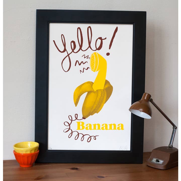 Yardsale Press - Vendita all'ingrosso Stampa artistica - Yello? Stampa dello schermo del telefono Banana