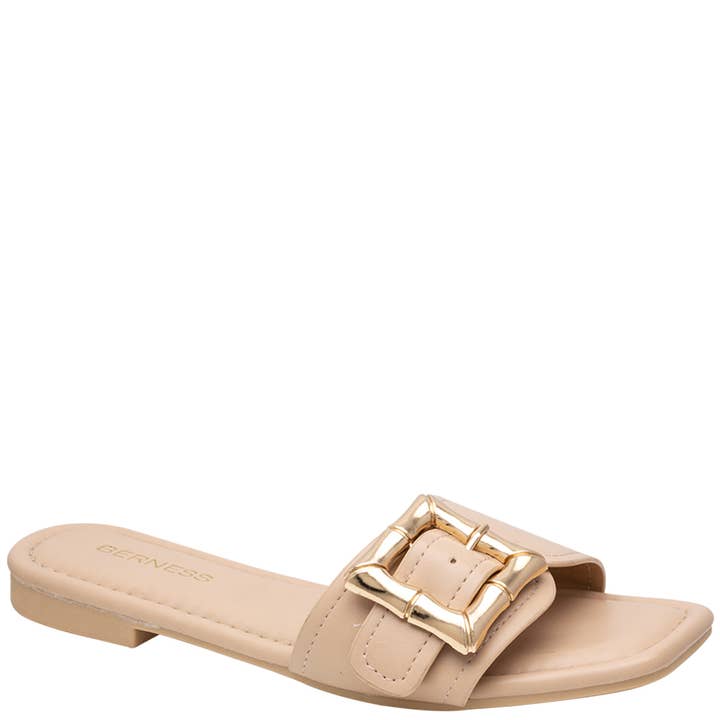 ONE BAND W BIG BUCKLE SANDAL 12 PAIRS, KIMBERLY BN 12 for wholesale by JOIA ACCESSORIES