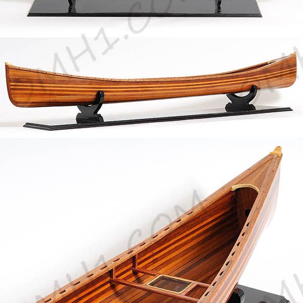 Dekoratives Tischobjekt im Kanu-Modell aus Zedernholz für den Großhandel von Old Modern Handicrafts, Inc.