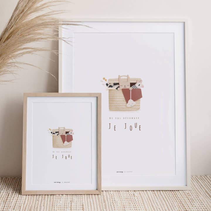 Poster Coelho Rosa 4 por atacado de Cotton Bird