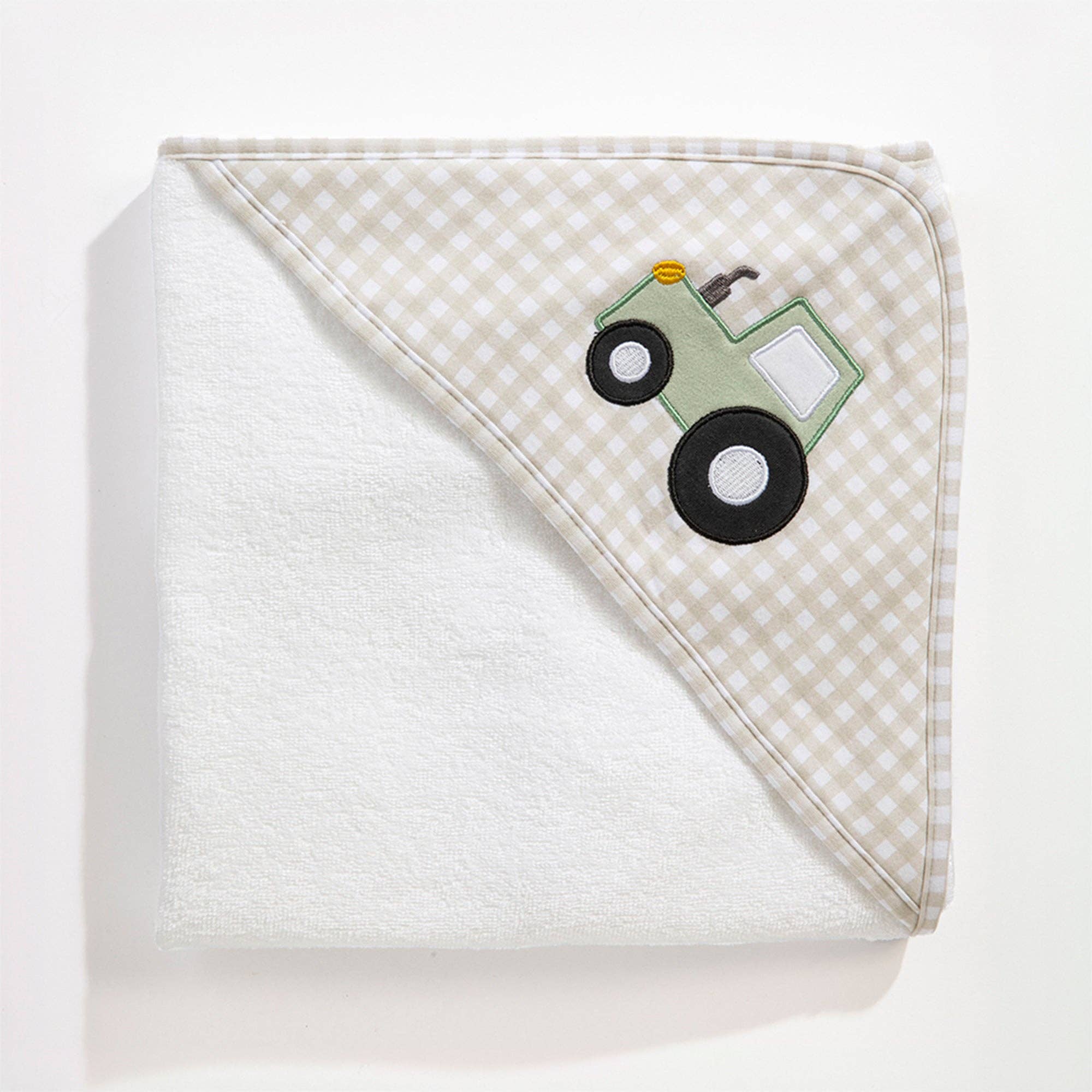 Living Textiles - Wholesale Hooded Towel - Kids & Baby - Hooded Towel - Tractor Ride0