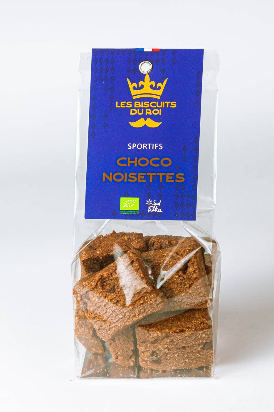 Les Biscuits du Roi - Wholesale Cookie - Choco-hazelnut flavored biscuit in a 120g packet1