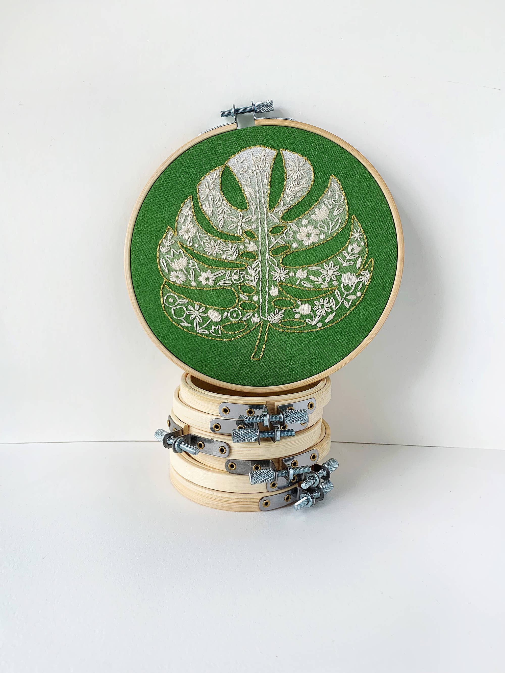 Rikrack - Wholesale Craft Sewing Kit - Monstera Embroidery Kit2