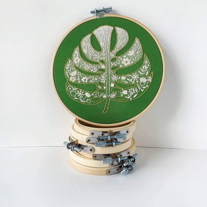 Rikrack - Wholesale Craft Sewing Kit - Monstera Embroidery Kit2