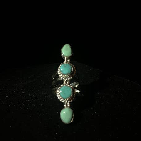 Regul Silver – Engroshandel Statementring – Fire sten sterlingsølvring | Ægte turkis