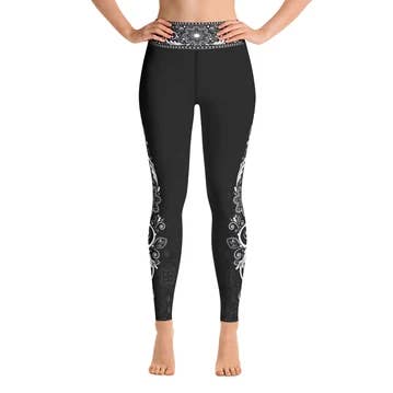 Nirvana High Waist Womens Yoga Leggings - Black for wholesale by SuniaYoga