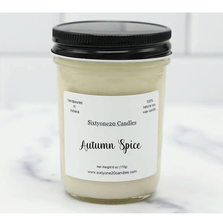 Autumn Spice ~100% Soy Candle for wholesale by Sixtyone20 Candles