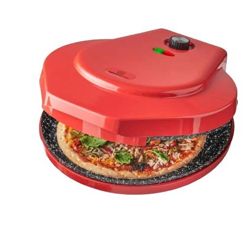 Misterchef - Wholesale Kitchen Appliance - MisterChef Pizza Maker with Ceramic Plates Red