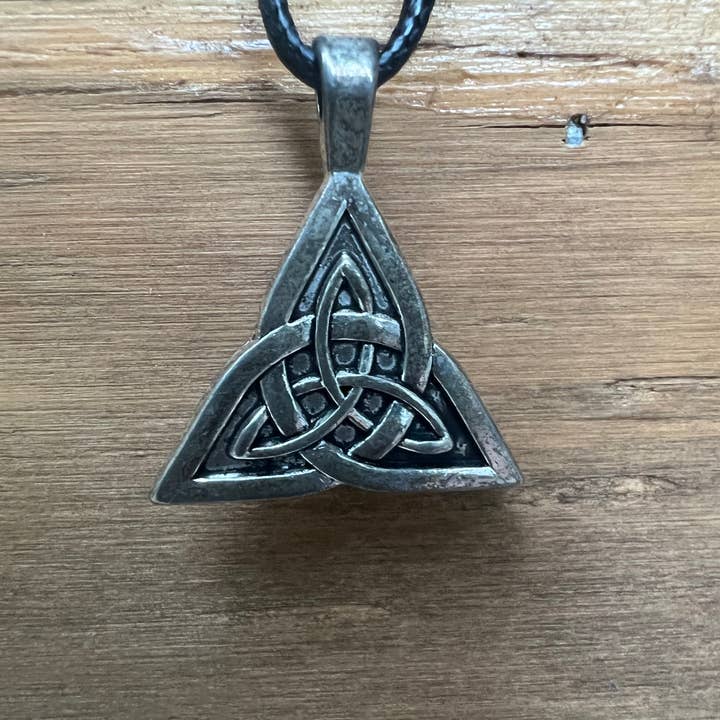 Triquetra celtic knot necklace for wholesale by Crystals of the Mines LLC