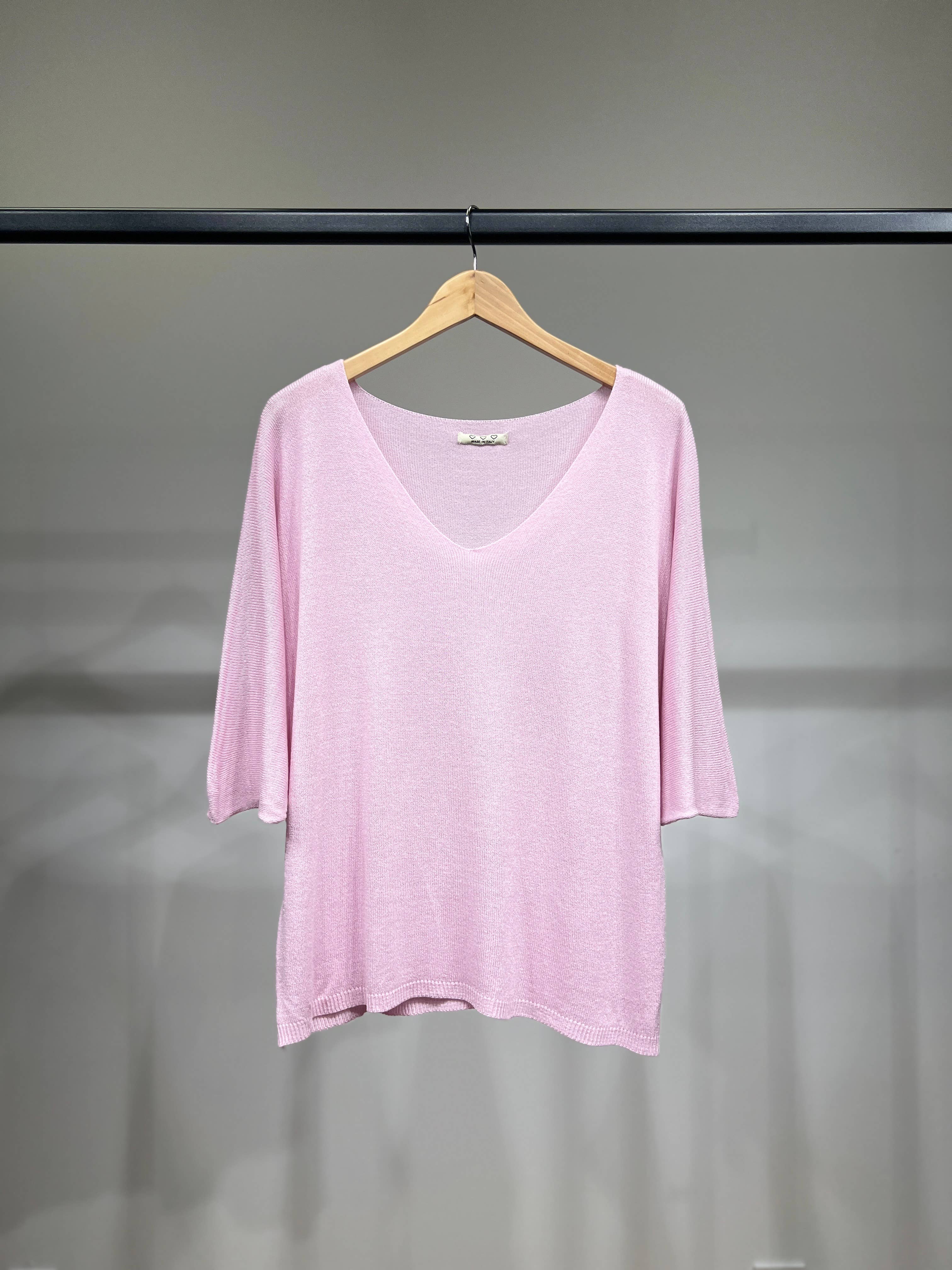 L'Emotion - Vendita all'ingrosso Maglione tricot - Donna - Maglione lavorato a maglia a maniche lunghe con scollo a V in modal 13