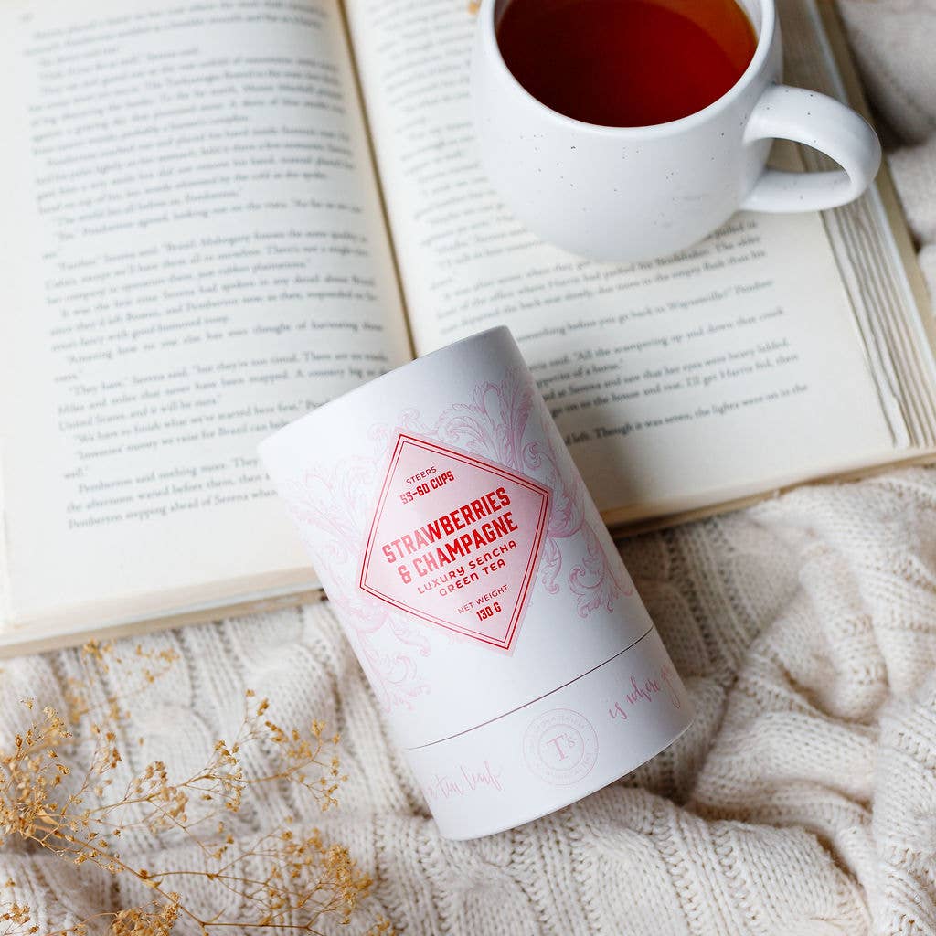 Once Upon a Tea Leaf - Wholesale Loose Tea - Strawberries & Champagne- Luxury Loose Leaf Green Tea1