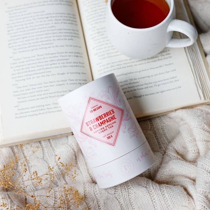 Once Upon a Tea Leaf - Wholesale Loose Tea - Strawberries & Champagne- Luxury Loose Leaf Green Tea1
