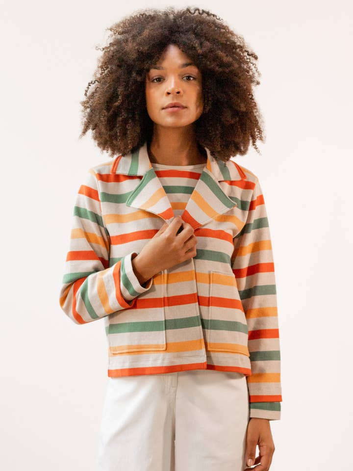 PAN Producto Básico - Wholesale Jacket - Women's - Multicolored striped jacket2