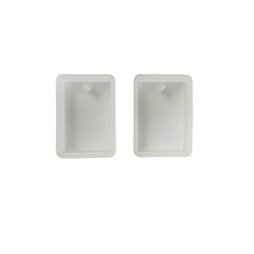 LBB Resin - Wholesale Craft supplies - Silicone Jewellery Mould - Rectangle Earring Moulds (Set of 2)