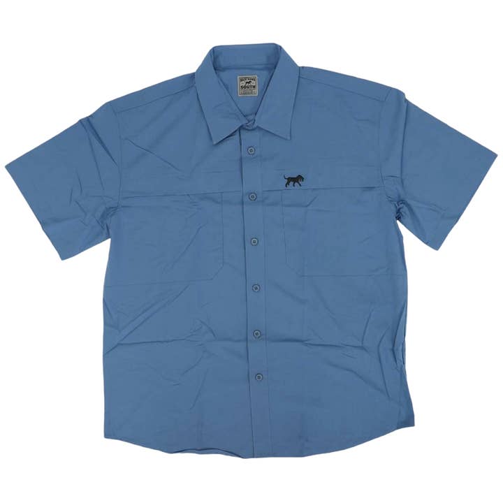 Chemise de pêche en bambou - Mer Bleue MC pour la vente par Back Down South Clothing