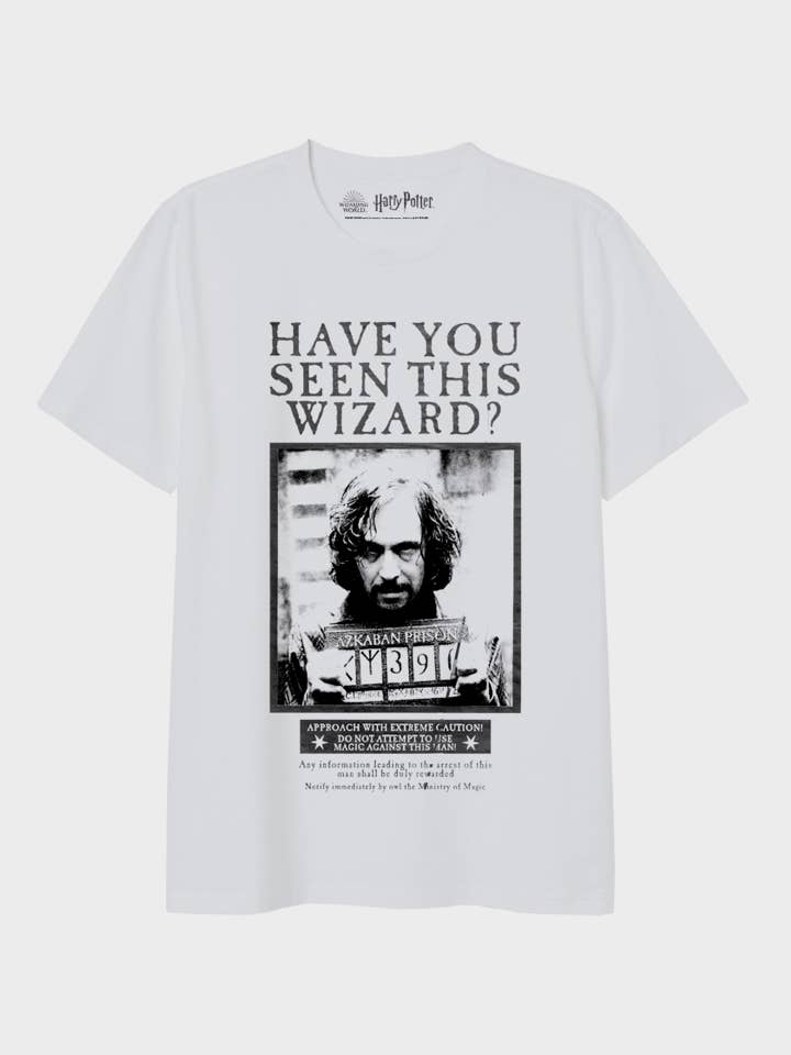 blanco Camiseta De Sirius Black 'Se Busca' de venta al por mayor en Faire
