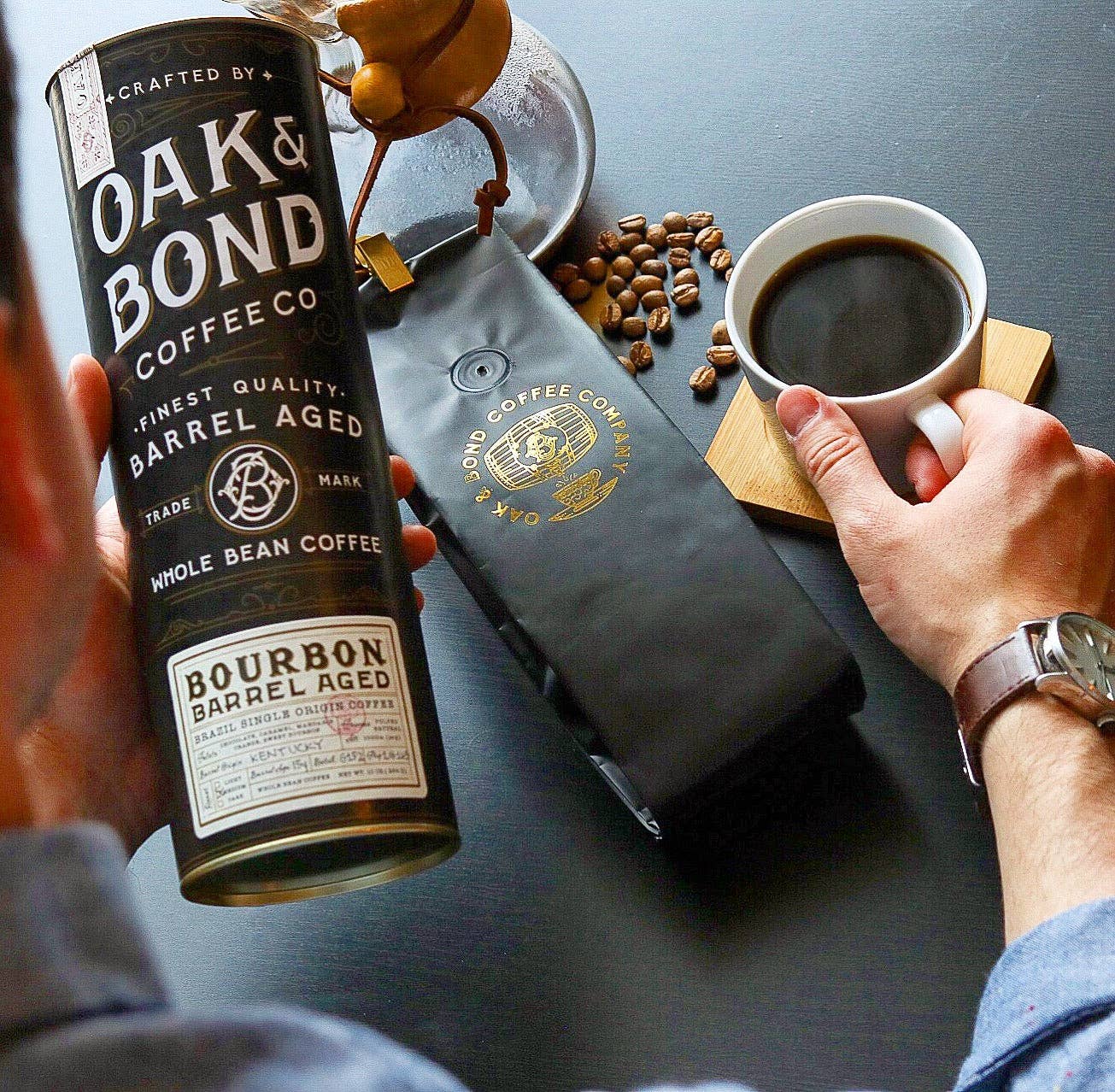 Oak and Bond Coffee Co. - Wholesale Coffee Beans - Bourbon Barrel Aged Coffee1