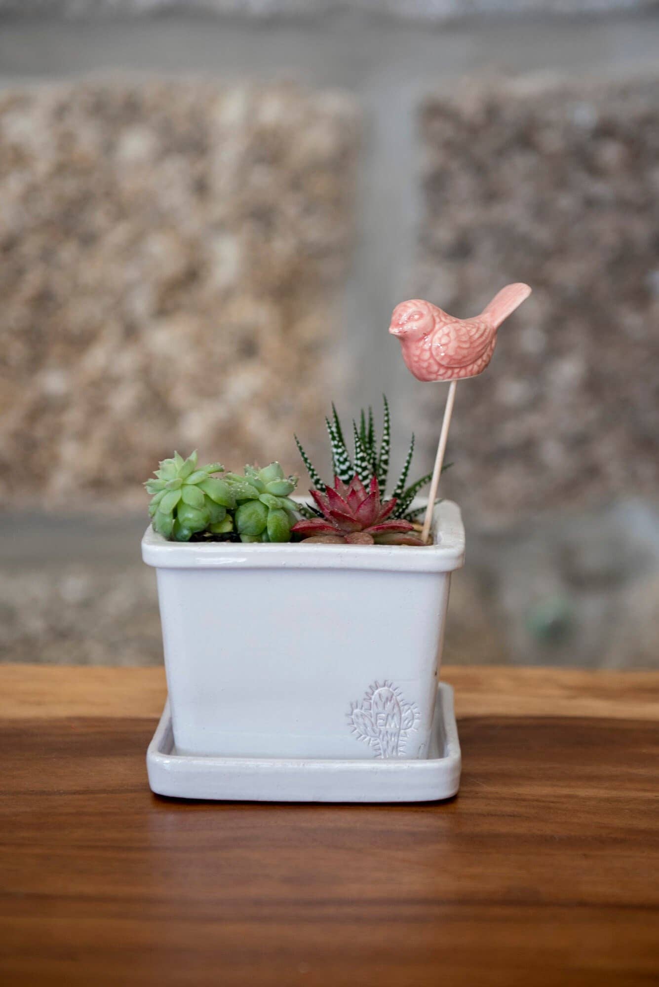 Vasos Quadrados by EM – Estatueta decorativa por atacado – PASSARINHO DE CERÂMICA28