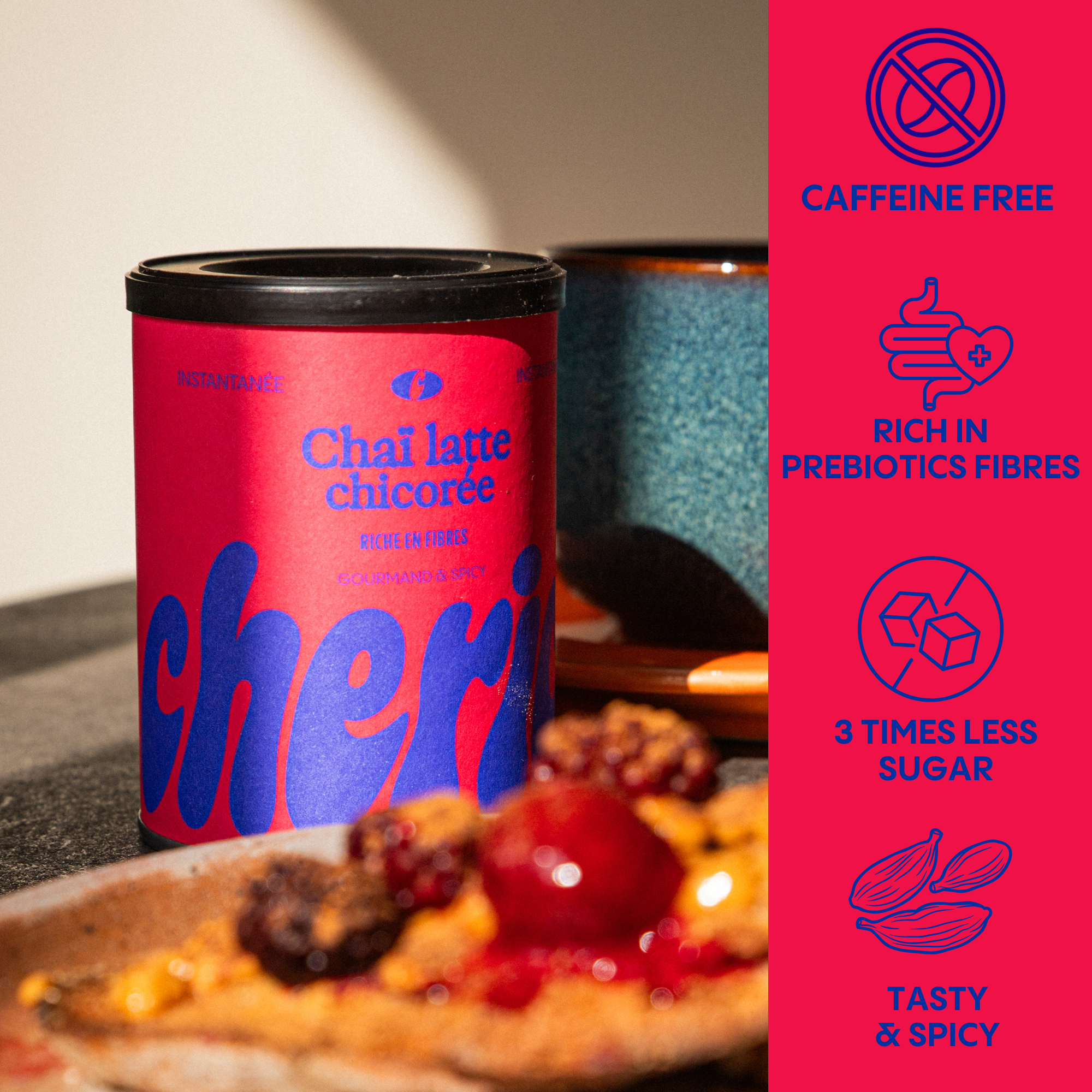 Cherico - Wholesale Health/Detox Tea - Instant Chicory 🌶️ – Chaï Latte (6 Cans)3