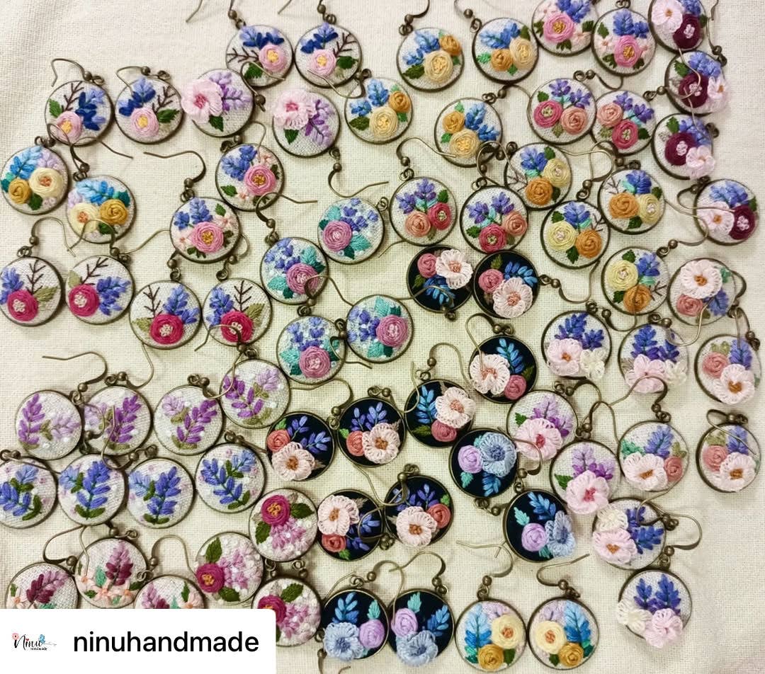 Ninu Handmade - Wholesale Single Earring - Mystery Embroidered Earrings5