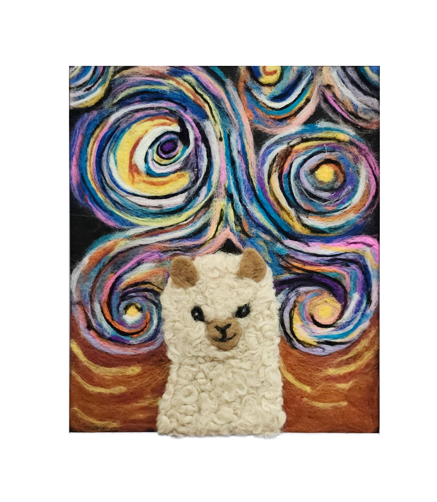 Lanart Alpaca - Vente Tableau/dessin - Art textile d'alpaga tournesols étoilés0