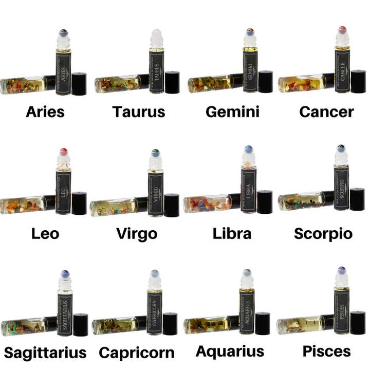 New Moon Beginnings - Wholesale Essential Oil Roll-On - Zodiac Oil Roll On, Crystal Roller, Astrology Perfume Rollon