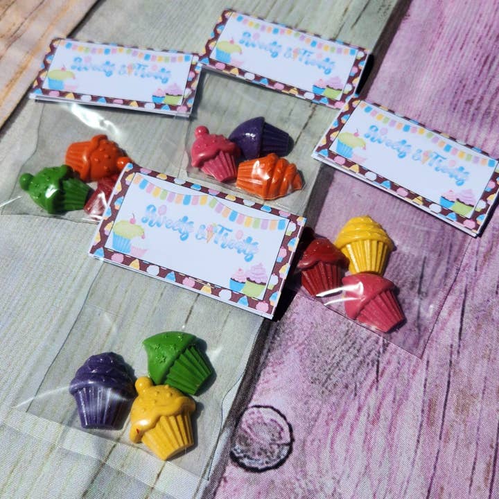 Snazzy Crayons - Wholesale Party Favor - Mini Cupcake Party Crayons - Party Fillers, Crayons, Birthda1
