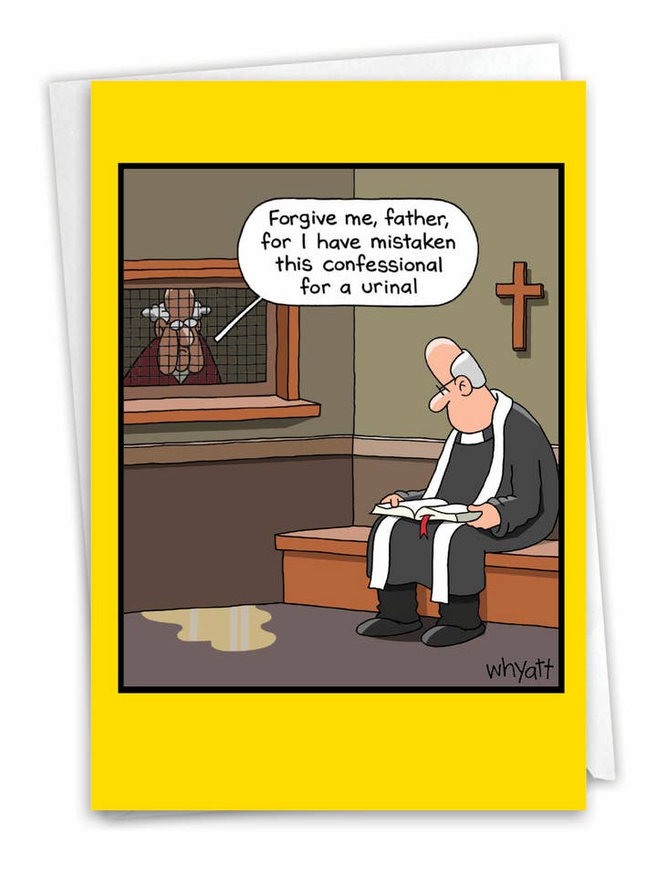 Fødselsdag Card - Urinal Confession for engroshandel hos NobleWorks