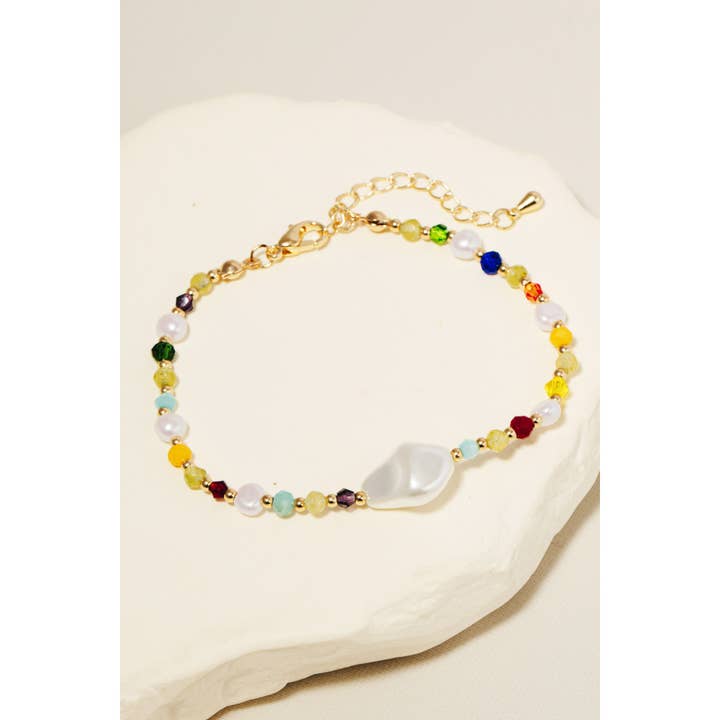 Anarchy Street - Wholesale Beaded Bracelet - Pearl Charm Beaded Bracelet
