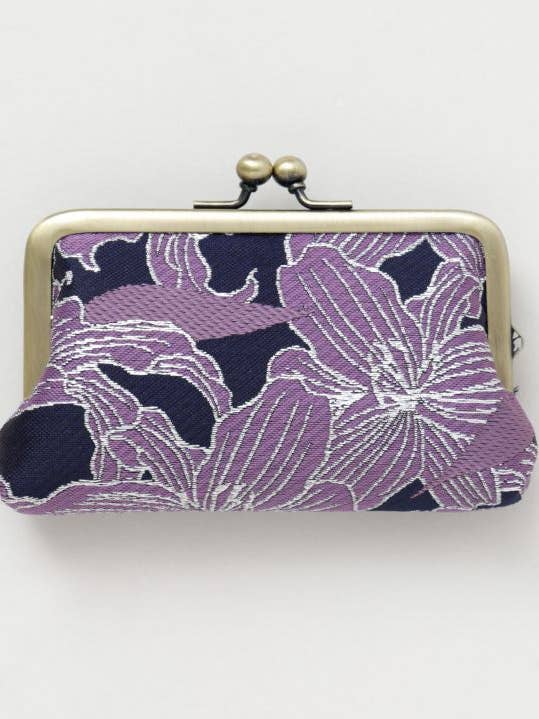 HANAYAKA - Pochette Gamaguchi Minimaliste Florale pour la vente par Ametsuchi by Amina Collection