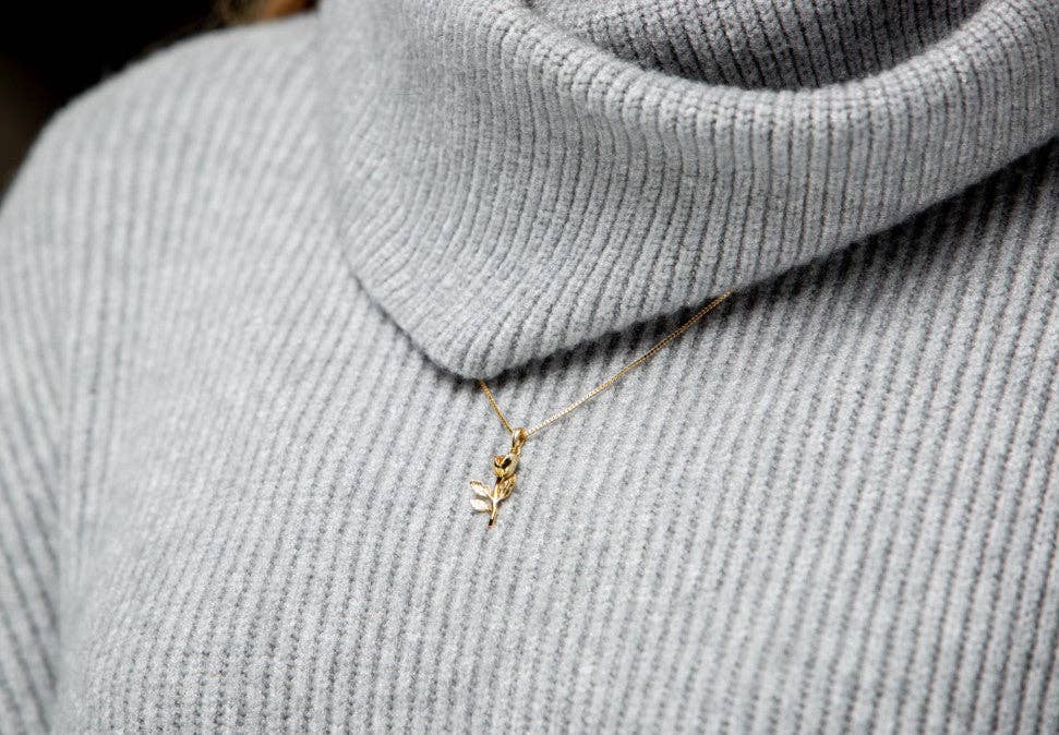 Belmia - Vendita all'ingrosso Collana con ciondolo/pendaglio - Collana rosa in oro2