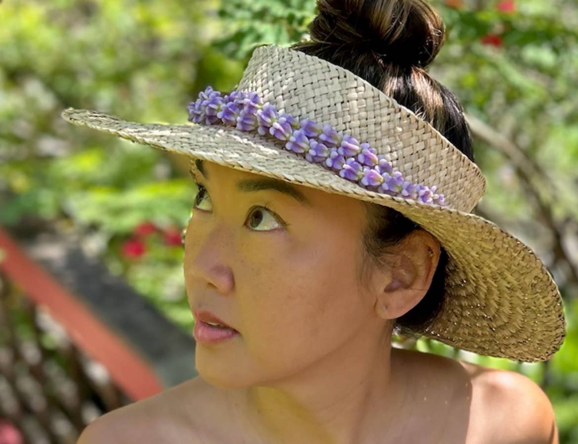 Cali Kai Hawaii - Wholesale Pendant/Charm Necklace - Purple Crown Clay Flower Adjustable Lei2