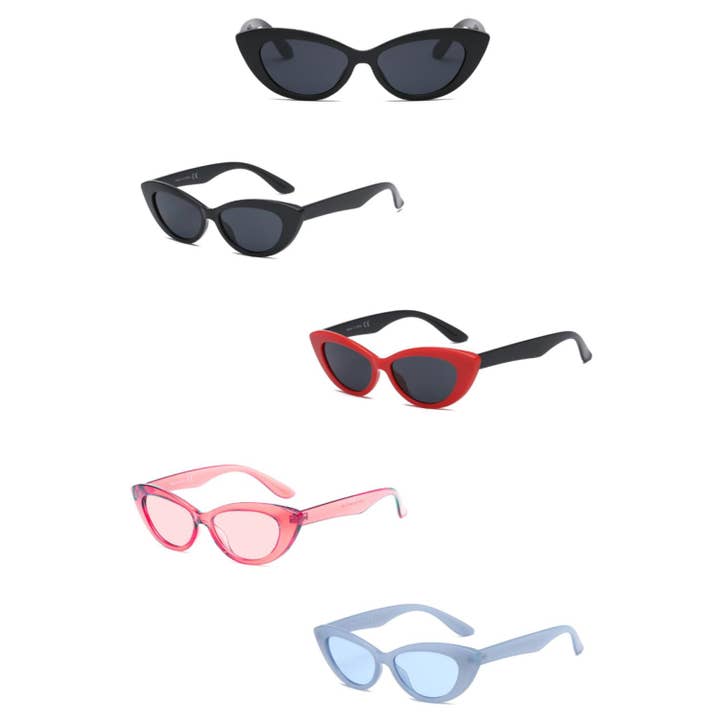 Women Retro Fashion Round Cat Eye Sunglasses for wholesale by Cramilo Eyewear