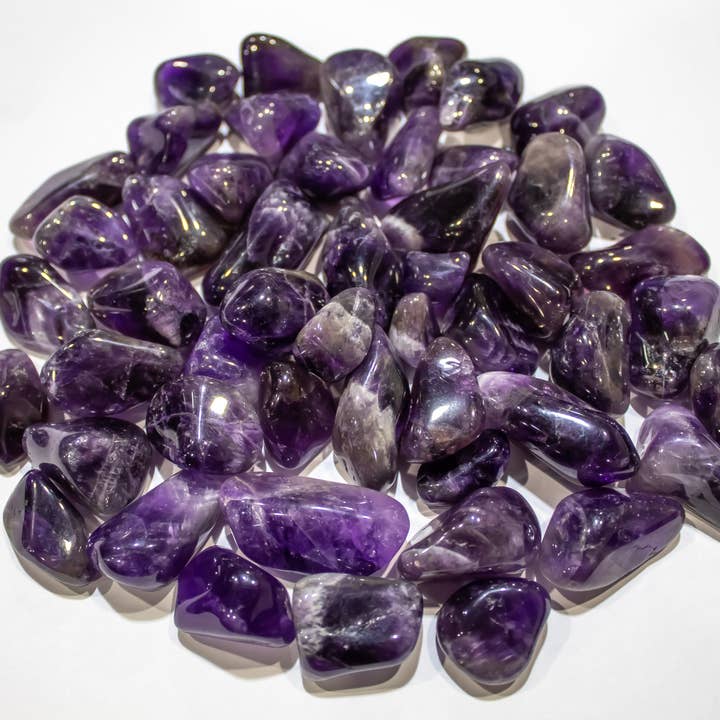 Amethyst Tumbled 10-20mm 1KG/2.2Lbs for wholesale by Quasar Gems USA